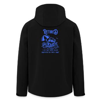 Retraité et fais ce que je veux - Veste softshell homme en polyester recyclé Stanley/Stella - noir - Dos - AI Model Male 185 light (185cm)
