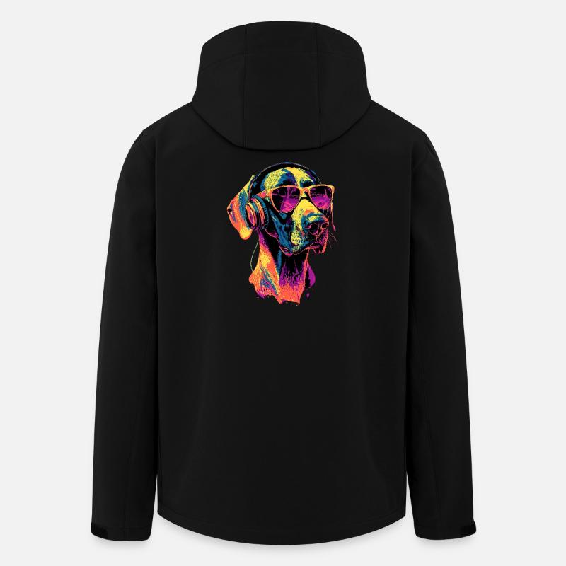 Deutsche Dogge Hatzrüde Saupacker Große Doggen - Recycelte Männer Softshell-Jacke von Stanley/Stella - Schwarz