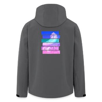 Roller-skate - Men’s Recycled Softshell Jacket by Stanley/Stella - anthracite - Back - AI Model Male 185 light (185cm)