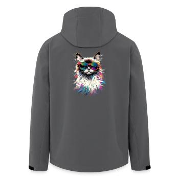 Ragdoll Katze Ragdollkatze Cat Süße Ragdoll Katzen - Recycelte Männer Softshell-Jacke von Stanley/Stella - Anthrazit - Hinten - AI Model Male 185 light (185cm)