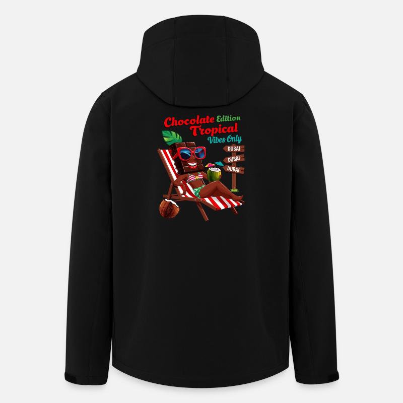 Chocolate Tropical - Men’s Recycled Softshell Jacket by Stanley/Stella - black