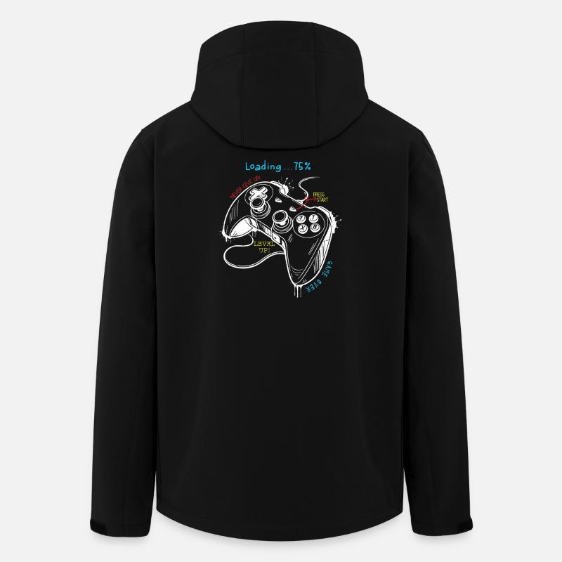 Controller-Kunst im Retro-Gaming-Stil - Recycelte Männer Softshell-Jacke von Stanley/Stella - Schwarz
