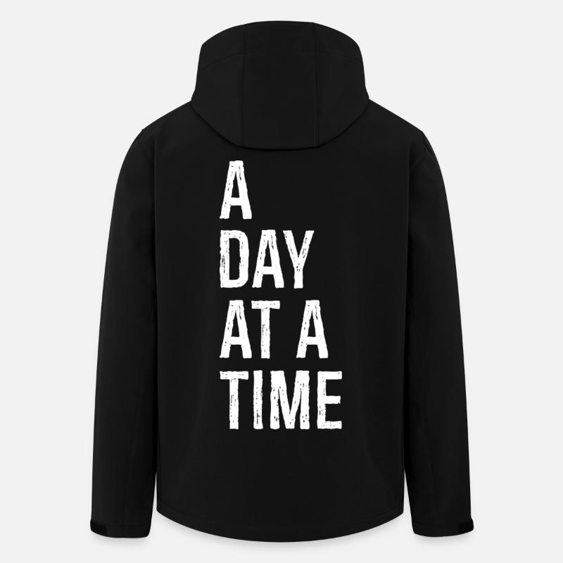 a day at a time - Men’s Recycled Softshell Jacket by Stanley/Stella - black