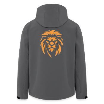 Lion en colère - Veste softshell homme en polyester recyclé Stanley/Stella - noir - Dos - AI Model Male 185 light (185cm)