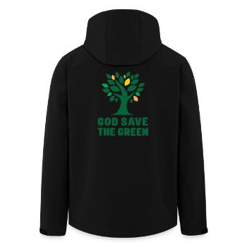 Jour de la Terre - God Save the Green - Veste softshell homme en polyester recyclé Stanley/Stella - noir - Dos - AI Model Male 185 light (185cm)