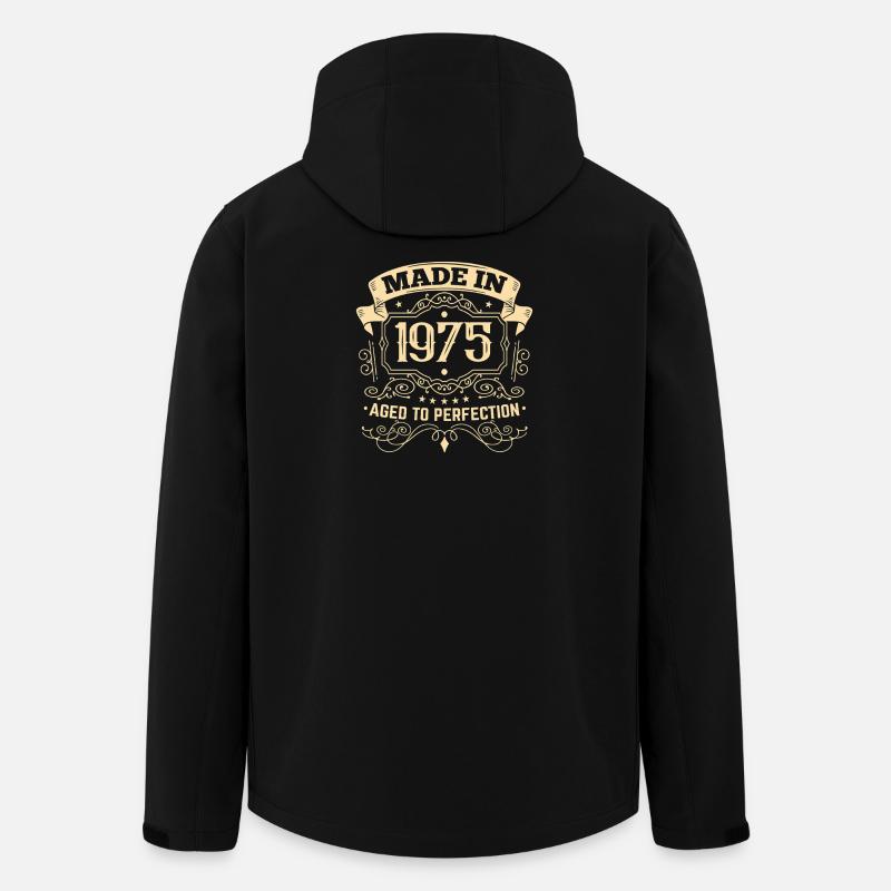 Parfait Millésime d’anniversaire 1975 - Veste softshell homme en polyester recyclé Stanley/Stella - noir