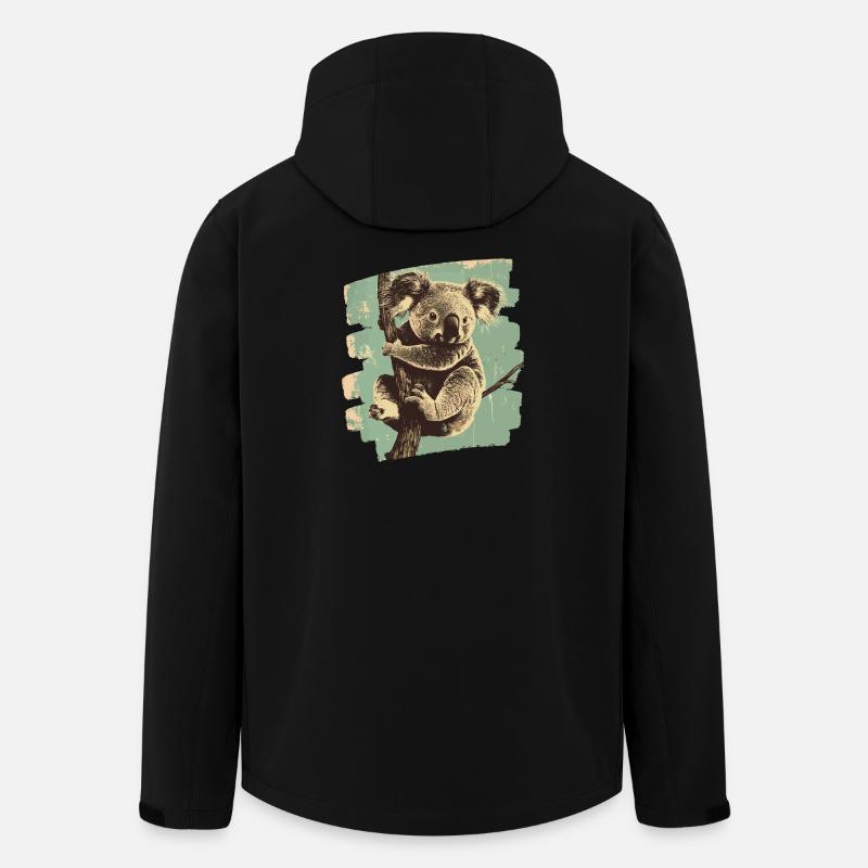 Koala - Recycelte Männer Softshell-Jacke von Stanley/Stella - Schwarz