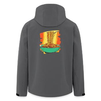 Spaghetti bolognaise - Veste softshell homme en polyester recyclé Stanley/Stella - noir - Dos - AI Model Male 185 light (185cm)