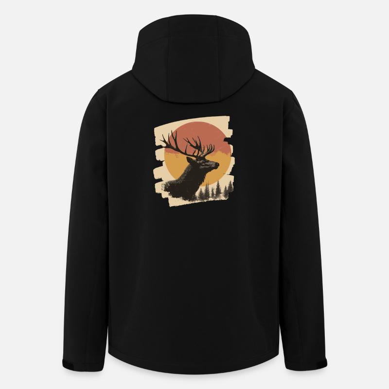 Moose Retro - Men’s Recycled Softshell Jacket by Stanley/Stella - black