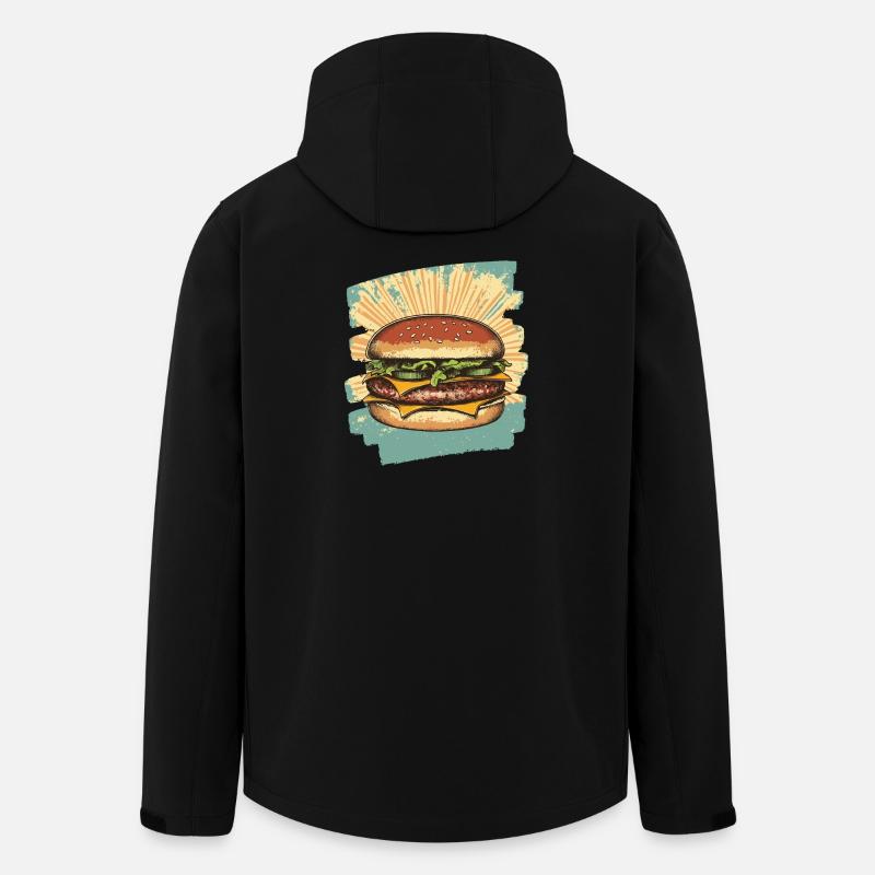 Burger Retro - Men’s Recycled Softshell Jacket by Stanley/Stella - black