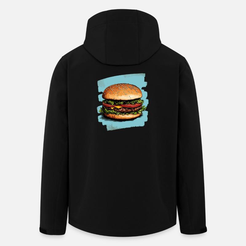 Burger Rétro - Veste softshell homme en polyester recyclé Stanley/Stella - noir