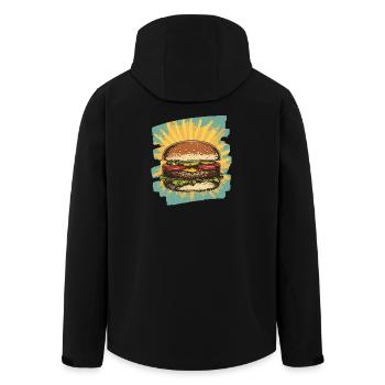 Burger Rétro - Veste softshell homme en polyester recyclé Stanley/Stella - noir - Dos - AI Model Male 185 light (185cm)