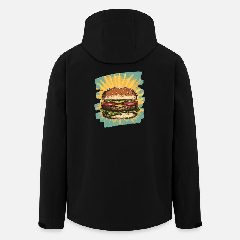 Burger Retro - Men’s Recycled Softshell Jacket by Stanley/Stella - black