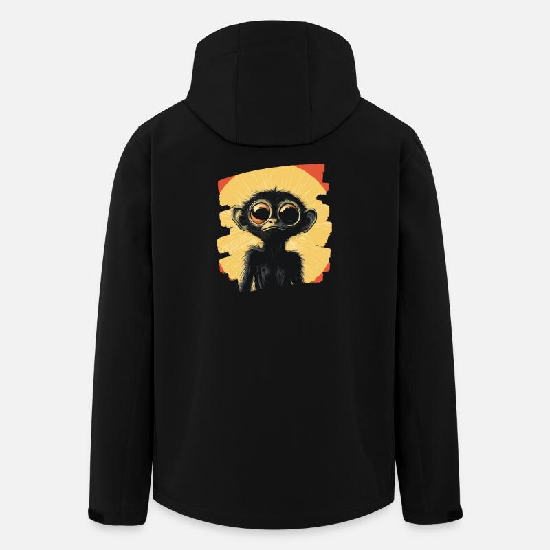 Spinnenaffe Retro - Recycelte Männer Softshell-Jacke von Stanley/Stella - Schwarz