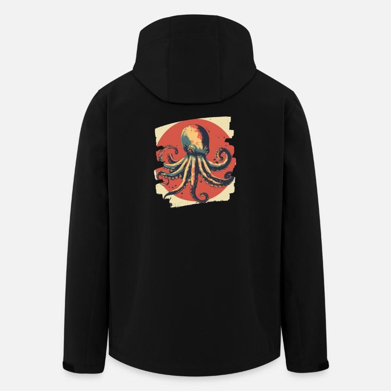 Kraken Oktopus - Recycelte Männer Softshell-Jacke von Stanley/Stella - Schwarz
