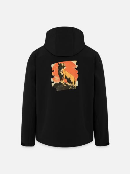 Lion from mountain Retro - Men’s Recycled Softshell Jacket by Stanley/Stella - black