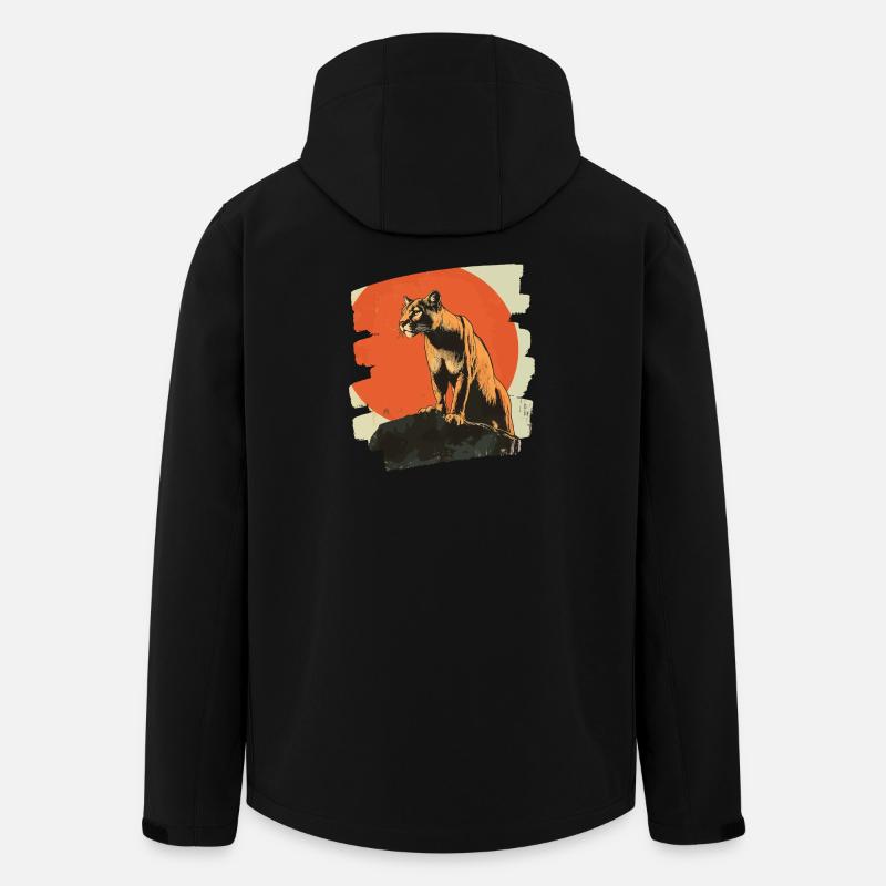Lion from mountain Retro - Men’s Recycled Softshell Jacket by Stanley/Stella - black