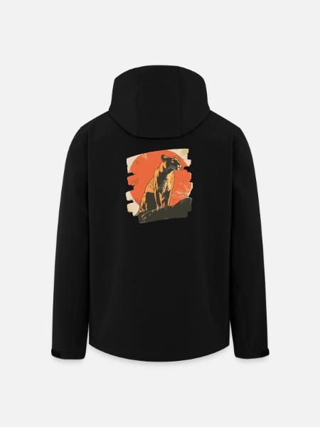 Lion from mountain Retro - Men’s Recycled Softshell Jacket by Stanley/Stella - black