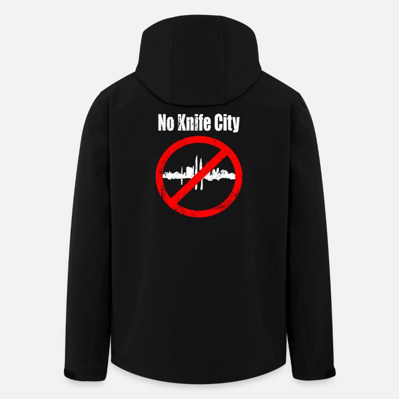 Keine Messer Stadt - Recycelte Männer Softshell-Jacke von Stanley/Stella - Schwarz