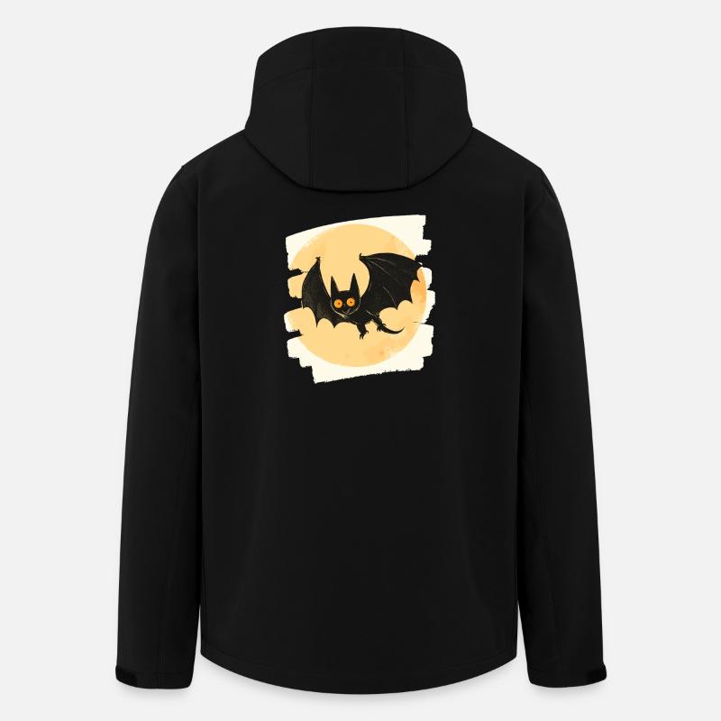 Bat Retro - Men’s Recycled Softshell Jacket by Stanley/Stella - black