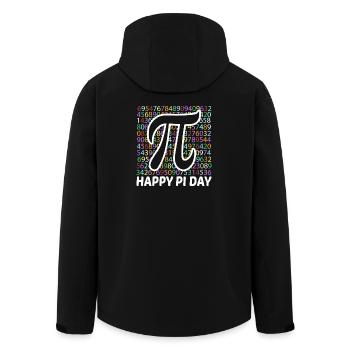 Happy Pi Day Kids Math Teachers Student Professor - Men’s Recycled Softshell Jacket by Stanley/Stella - black - Back - AI Model Male 185 light (185cm)