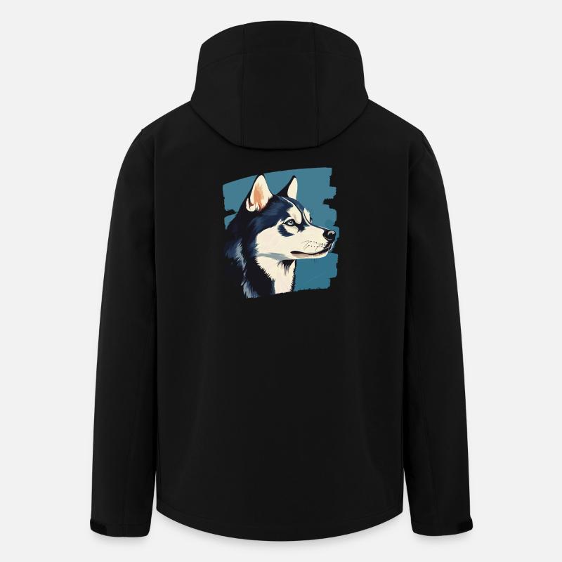 Husky - Recycelte Männer Softshell-Jacke von Stanley/Stella - Schwarz