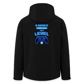 Gamer Level Up Neon-Controller - Recycelte Männer Softshell-Jacke von Stanley/Stella - Schwarz - Hinten - AI Model Male 185 light (185cm)