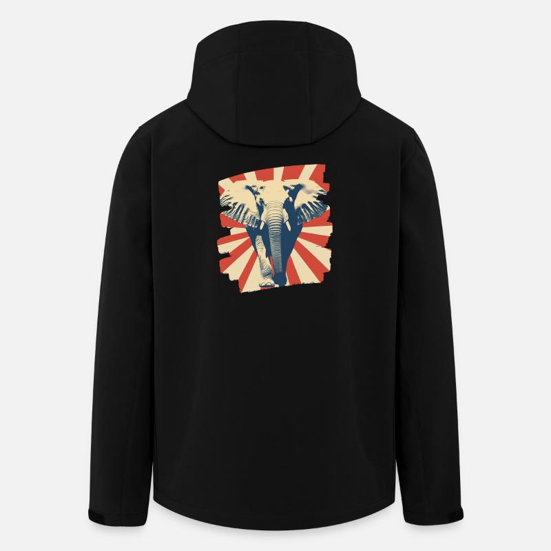 Elefant - Recycelte Männer Softshell-Jacke von Stanley/Stella - Schwarz