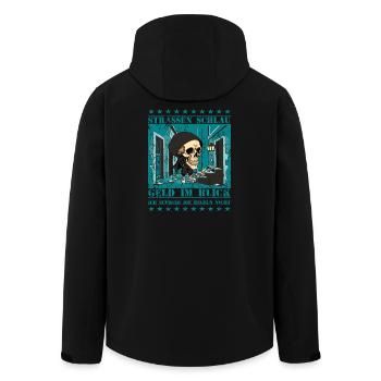 Crâne de rue - Veste softshell homme en polyester recyclé Stanley/Stella - noir - Dos - AI Model Male 185 light (185cm)