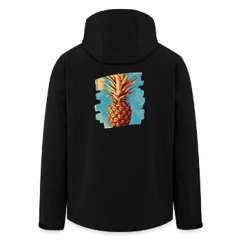 Ananas - Recycelte Männer Softshell-Jacke von Stanley/Stella - Schwarz - Hinten - AI Model Male 185 light (185cm)