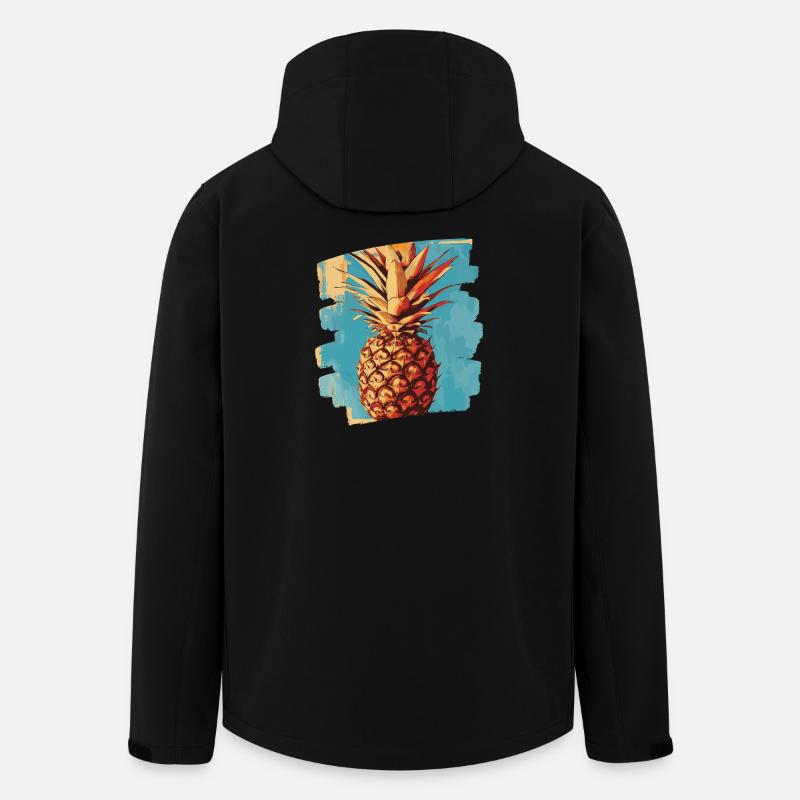 Ananas - Veste softshell homme en polyester recyclé Stanley/Stella - noir