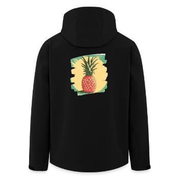 Ananas - Recycelte Männer Softshell-Jacke von Stanley/Stella - Schwarz - Hinten - AI Model Male 185 light (185cm)