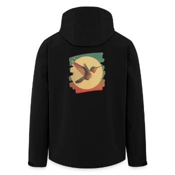 Kolibri - Recycelte Männer Softshell-Jacke von Stanley/Stella - Schwarz - Hinten - AI Model Male 185 light (185cm)