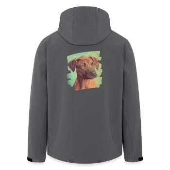 Rhodesian Ridgeback - Men’s Recycled Softshell Jacket by Stanley/Stella - black - Back - AI Model Male 185 light (185cm)
