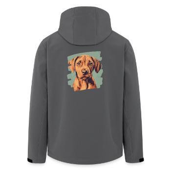 Rhodesian Ridgeback - Men’s Recycled Softshell Jacket by Stanley/Stella - black - Back - AI Model Male 185 light (185cm)