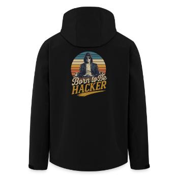 Born to Be Hacker – Informatik Nerd IT - Recycelte Männer Softshell-Jacke von Stanley/Stella - Schwarz - Hinten - AI Model Male 185 light (185cm)