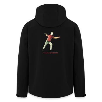 Street Workout ohne Gewicht - Recycelte Männer Softshell-Jacke von Stanley/Stella - Schwarz - Hinten - AI Model Male 185 light (185cm)
