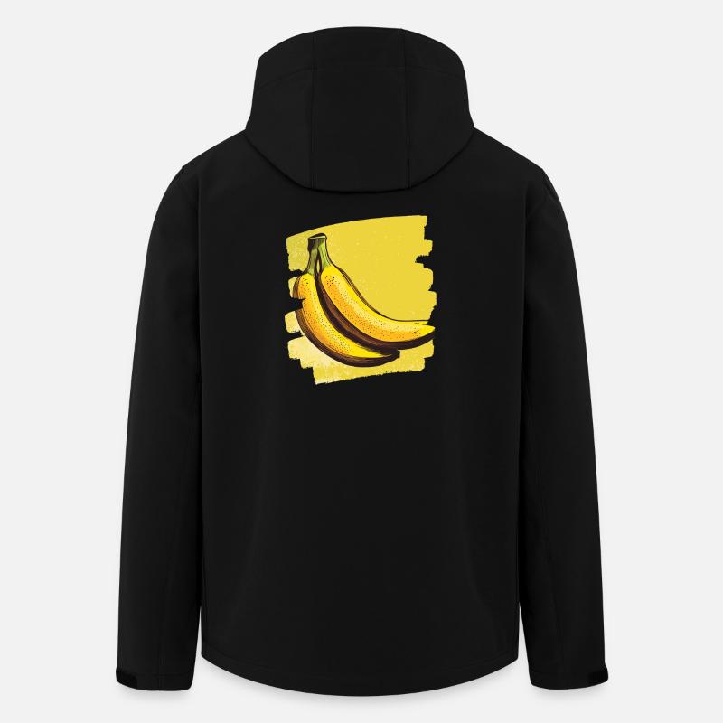 Banane - Veste softshell homme en polyester recyclé Stanley/Stella - noir