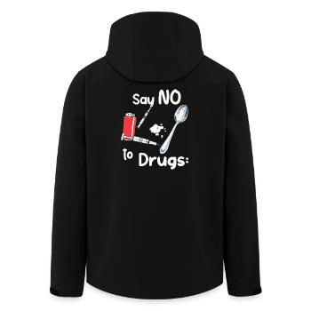 Say NO to drugs - Men’s Recycled Softshell Jacket by Stanley/Stella - black - Back - AI Model Male 185 light (185cm)