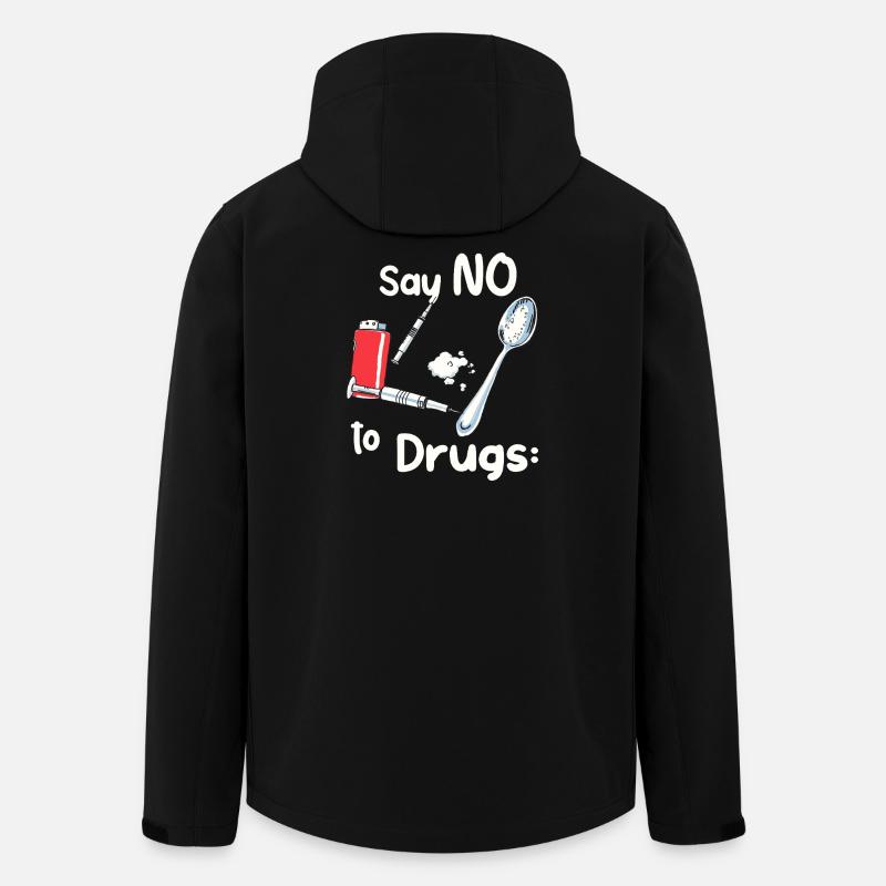 Say NO to drugs - Men’s Recycled Softshell Jacket by Stanley/Stella - black