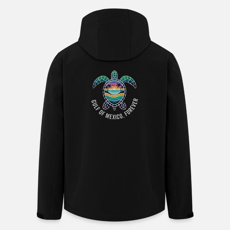Golfe du Mexique pour toujours - Veste softshell homme en polyester recyclé Stanley/Stella - noir