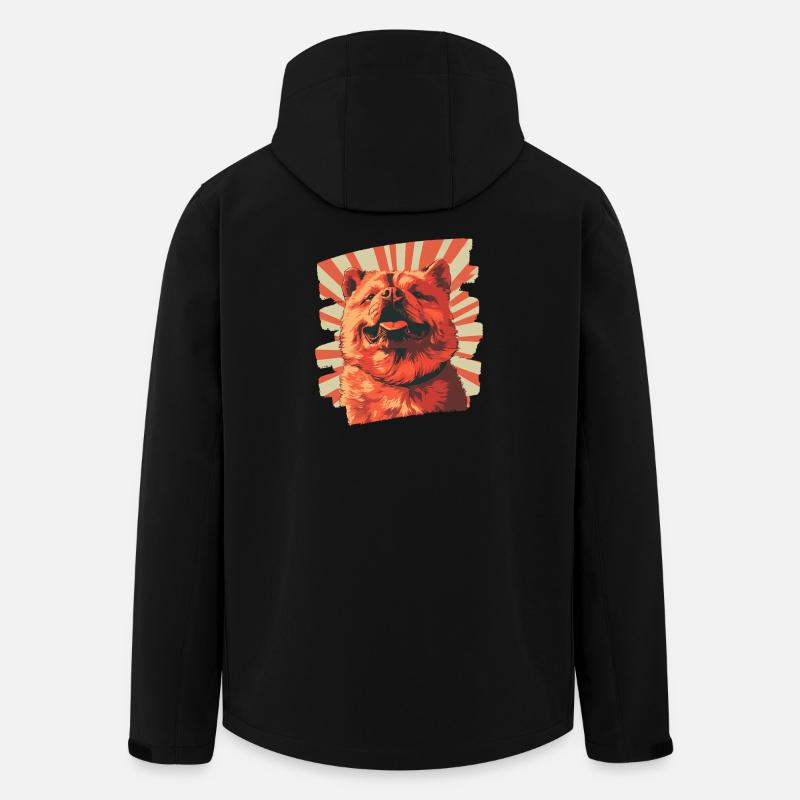 Chow Chow - Recycelte Männer Softshell-Jacke von Stanley/Stella - Schwarz