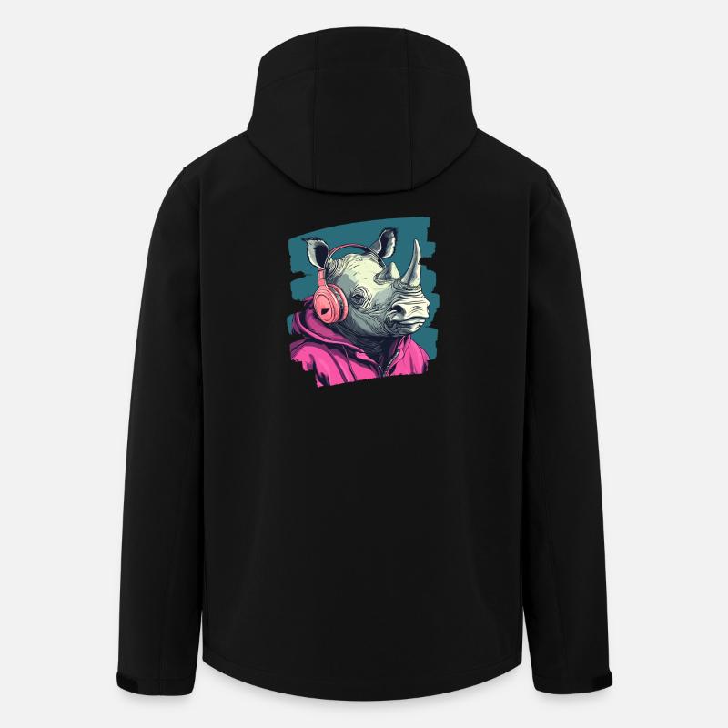 Nashorn - Recycelte Männer Softshell-Jacke von Stanley/Stella - Schwarz