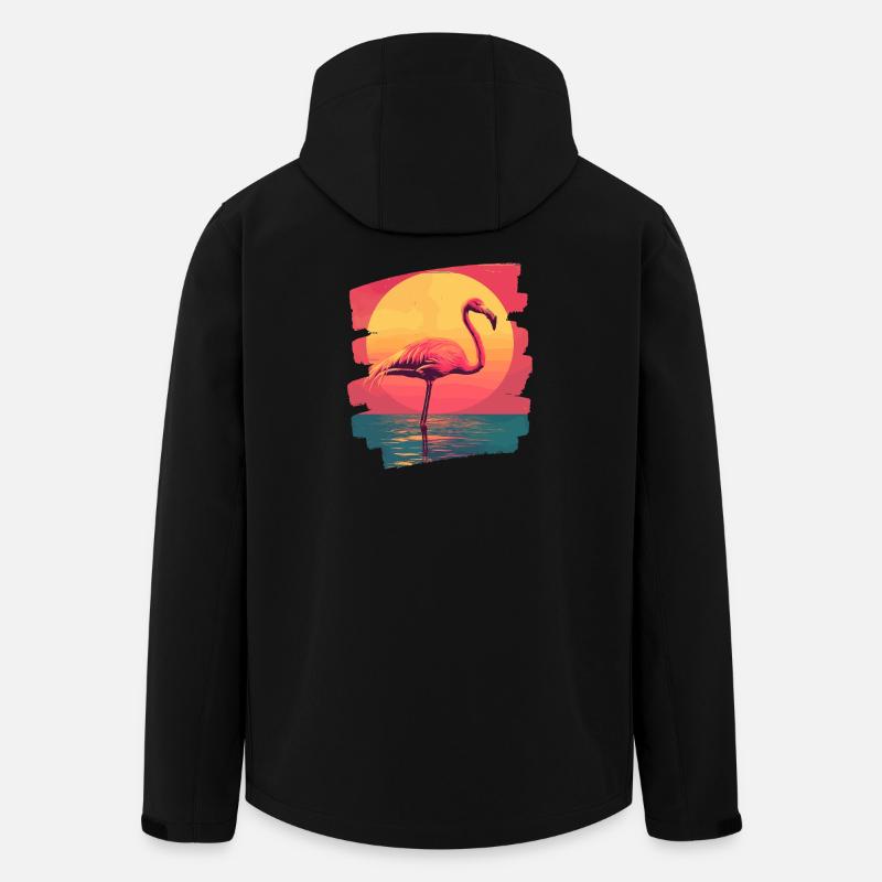 Flamingo - Recycelte Männer Softshell-Jacke von Stanley/Stella - Schwarz