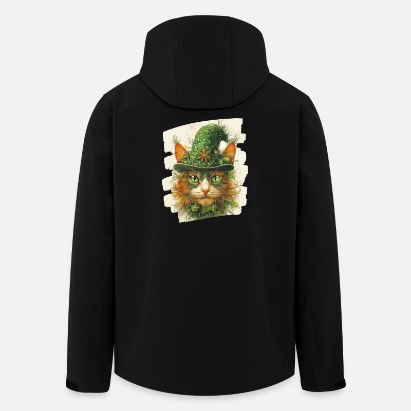 St Patricks day Katze - Recycelte Männer Softshell-Jacke von Stanley/Stella - Schwarz
