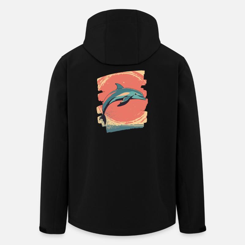 Delfin - Recycelte Männer Softshell-Jacke von Stanley/Stella - Schwarz