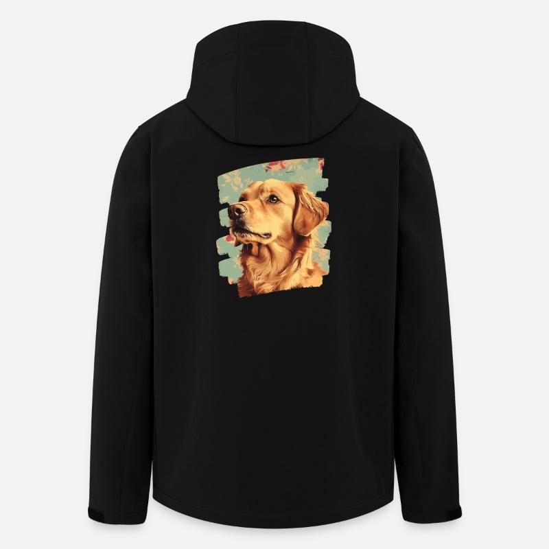 Golden Retriever - Recycelte Männer Softshell-Jacke von Stanley/Stella - Schwarz