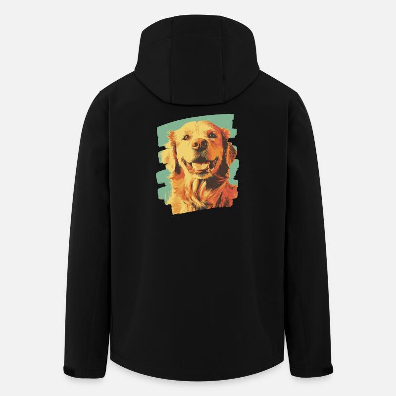 Golden Retriever - Recycelte Männer Softshell-Jacke von Stanley/Stella - Schwarz