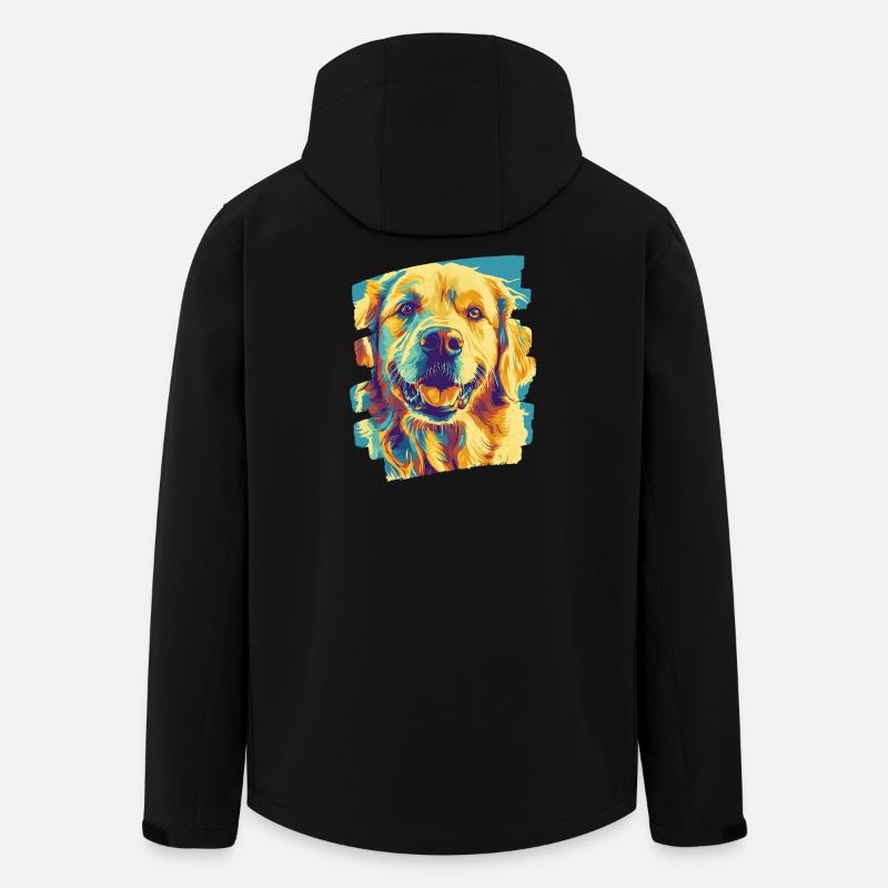 Golden Retriever - Recycelte Männer Softshell-Jacke von Stanley/Stella - Schwarz