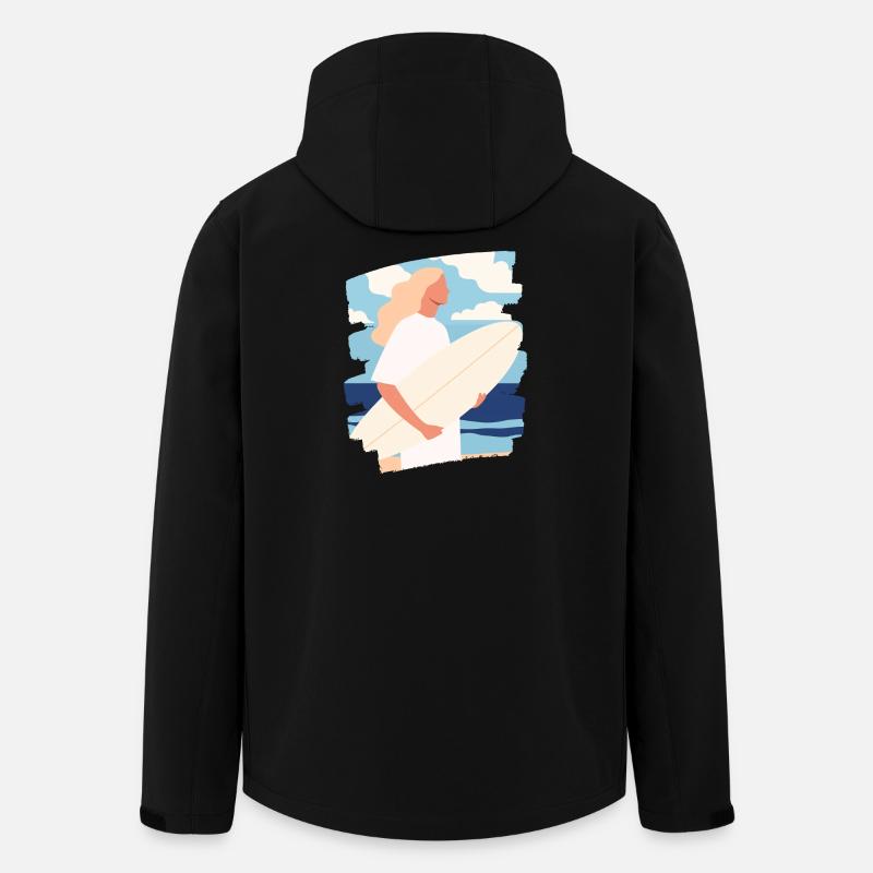 Surfer - Recycelte Männer Softshell-Jacke von Stanley/Stella - Schwarz